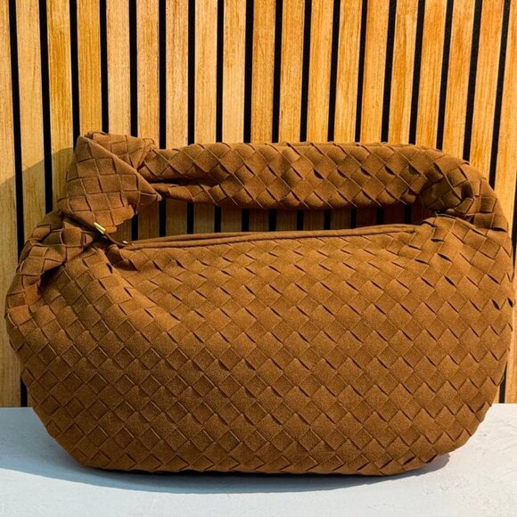 Suede Luxe Top Handle Bag – Stylish PU Suede Handbag - Picture 9 of 12